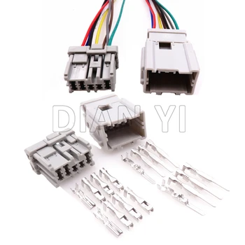 1 комплект 8-контактный автоматический электрический разъем с кабелями 6098-0247 6098-0248 Автоматическая розетка жгута проводов с наружной резьбой и женским жгутом проводов