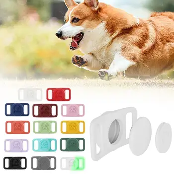 1 шт. Для Apple Airtag Силиконовый ошейник для домашних животных Локатор цвета с защитой от потери Cat Sleeve Protection Tracker Защитный люминий для собак E9V9