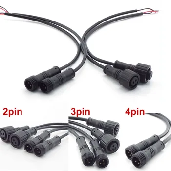10 шт. 2,3,4-контактный сердечник постоянного тока мужской женский разъем питание 3А кабель медный провод водонепроницаемый IP65 для светодиодной ленты diy ремонт автомобиля k5