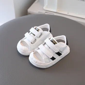 2023 Лето Новые детские сандалии Детская обувь для девочек Обувь для малышей с мягким дном Обувь для мальчиков Дышащая ажурная обувь из полой сетки