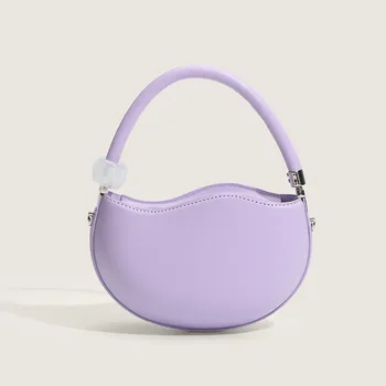 2023 Нежная и сладкая новая милая маленькая однотонная сумочка белого розового универсального гороха на плече сумки для женщин