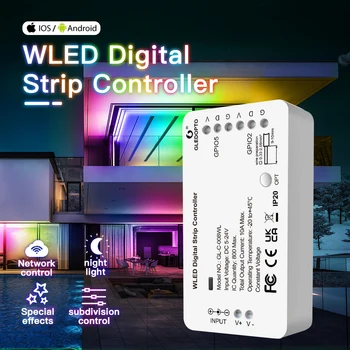 5-24 В Контроллер WLED Strip Controller RGB SPI DIY Динамические режимы освещения APP для WS2812B WS2811 SK6812 TM1814 WS2813 / 2815 Ленточная лампа