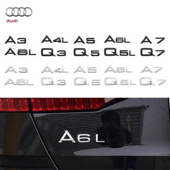ABS 3D Наклейка Эмблема Стиля Автомобиля Значок Для Audi A3 A4 A5 A6 A7 A8 Q3 Q5 Q7 Авто Задний Багажник Бампер Английский Алфавит Буква Наклейки