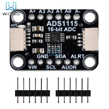 ADS1115 16-битный модуль I2C Прецизионный АЦП PGA 4-канальная плата разработки Модуль усилителя усиления Pro От 2,0 В до 5,5 В для Arduino RPI