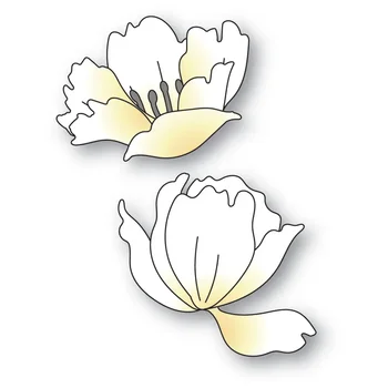 Anemone Blooms Dies Dies Режимы резки тонкие предметы первой необходимости трафарет для скрапбукинга для открыток ручной работы своими руками