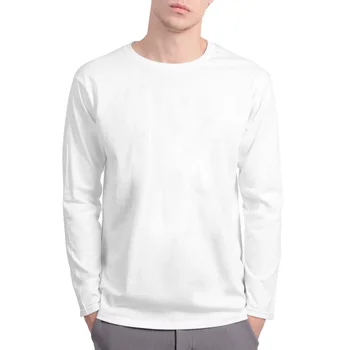 B1107 Совершенно новые мужские футболки с длинным рукавом из 100% хлопка Мужские футболки Pure Color Мужская футболка O-Neck Мужская футболка Top Tees для мужской одежды