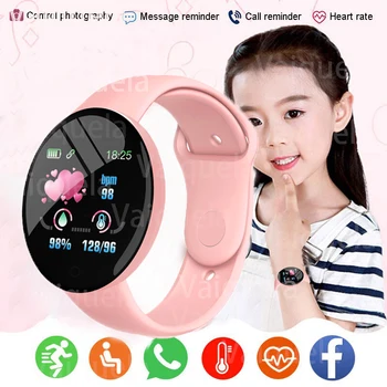 Bluetooth Смарт-часы Дети Водонепроницаемые светодиодные цифровые часы для девочек Мальчики Студент Умные часы Электронные детские наручные часы