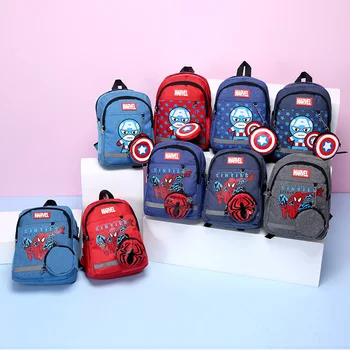 Diseny Детские рюкзаки Мальчики дошкольного возраста Ребенок Капитан Америка Школьные сумки Подросток Легкий Милый подарок