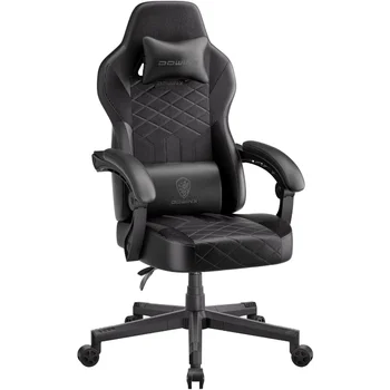 Dowinx Игровое кресло с пружинной подушкой, эргономичной компьютерной высокой спинкой, откидной массажной игровой кожей 350 л