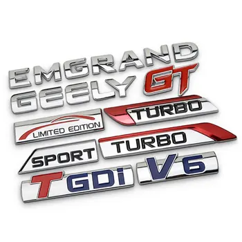 EMGRAND sport GEELY ограниченная серия автомобильных наклеек для Geely Atlas EmgrandGT логотип TGDI V6 TURBO GT багажник боковые декоративные наклейки