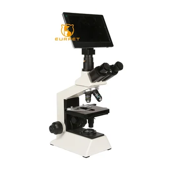 EUR ПЭТ 7-дюймовый цифровой микроскоп высокой четкости Ветеринарное оборудование Биологический световой микроскоп с ЖК-экраном