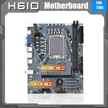H610M PCB Материнская плата H610M R200 LGA1700 2XDDR4 слоты до 64 ГБ M.2 Nvme PCI-E5.0 x16 для процессоров 12/13 поколения