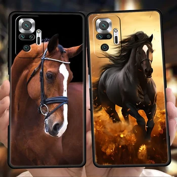 Horse Чехол для телефона Redmi Note 12 10 11 Pro Plus 7 8 8T 9S 9 K40 K50 Gaming 9A 9C Pro Plus Soft Shell Fundas Capas Сумки