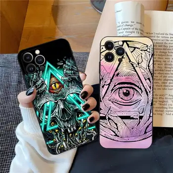 Illuminati Eye Occult Pyramid Чехол для телефона для IPhone 14Pro 13 12 11 Pro Xs Max Mini X 8 7 6 6s Xr Plus SE2020 Мягкий чехол Fundas