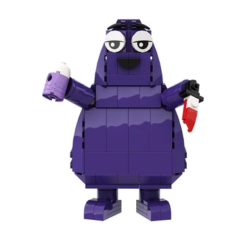 MOC Забавные игровые персонажи Фиолетовая картофельная эссенция Гримаса Brickheadzs Набор строительных блоков Идея Фигурки Модель Игрушка Детский подарок