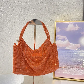 Party Glitter Плиссированная сумка-шопер со стразами Сумка Cloud Dumpling Diamond Clutch сумка цепи сумка через плечо сумка для ужина sac