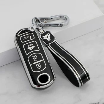 TPU 4 кнопки Автомобильный чехол для ключей Брелок для Mazda 3 6 MX-5 CX-5 CX-7 CX-9 SCION IA Дистанционный чехол Брелок Защитная сумка Автоаксессуар