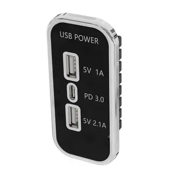 USB Автомобильное зарядное устройство для телефона Мобильный телефон Многофункциональный преобразовательный штекер Адаптер автоматического зарядного устройства с синим индикатором для автобусов и автомобилей