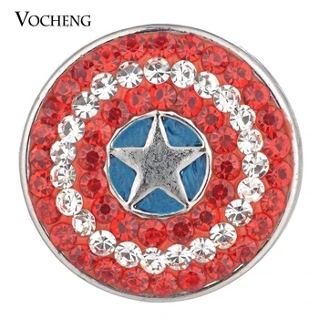 Vocheng Ginger Snap Charms Звезда Глина Сахар Кристалл Пуговица Ювелирные изделия 18 мм 4 цвета VN-1784