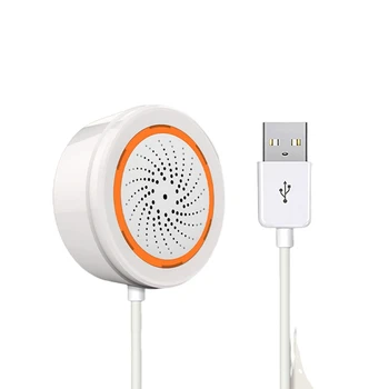 Zigbee 3 в 1 Wi-Fi Сирена Сигнализация Связь 90 ДБ Датчик звука и света Умный дом Tuya Smart Life APP Сирена тревоги для Alexa