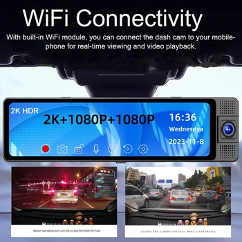  Автомобильная видеокамера Широкоугольная автомобильная камера Авто Вождение Регистратор WIFI Авто Безопасность вождения Регистратор