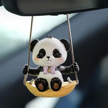 Автомобильный качающийся орнамент Panda Auto Hang Pandent Автомобильные украшения для зеркал заднего вида Panda Украшение для автомобиля Panda Зеркало Повесить украшения для транспортных средств