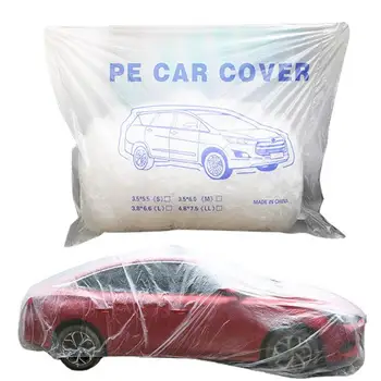  Автомобильный чехол Водонепроницаемый пластиковый полиэтилен прозрачная пленка эластичная лента Дизайн Ветрозащитный открытый пылезащитный чехол для автомобильных аксессуаров