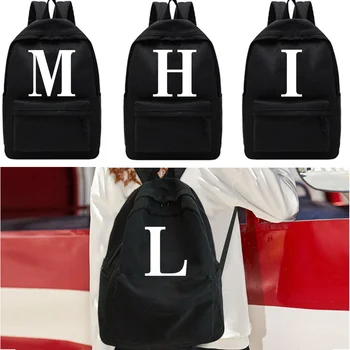  Большой рюкзак Женский холщовый рюкзак Белый рюкзак с буквами Дорожные рюкзаки Школьные сумки через плечо для подростков Mochila Back Pack