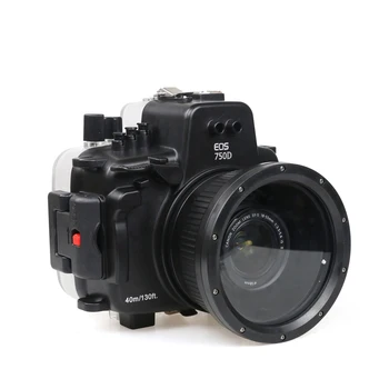 Водонепроницаемый чехол для камеры Canon EOS 750D Подводный 40-метровый аксессуар для фотосъемки Дайвинг Непроницаемый защитный чехол