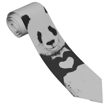 Все, что вам нужно, это любовь Мужские галстуки Мода Полиэстер 8 см Классический Панда Животное Шейные Галстуки Для Мужчин Аксессуары Бизнес