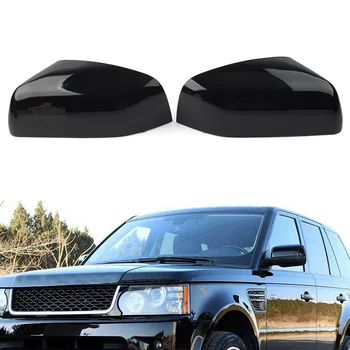 Глянцевая черная крышка зеркала заднего вида Замена крышки зеркала заднего вида слева / справа для Land Rover LR4 LR2 Range Rover Sport Freelander 2