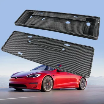  Держатель номерного знака для Tesla Model 3+ Highland Передняя задняя рамка номерного знака Автомобильная модификация Model 3 2024 Автомобильные аксессуары