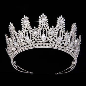 Диадемы и короны HADIYANA Роскошные элегантные дизайнерские аксессуары для свадебных вечеринок Украшения для волос для женщин Циркон BC5241 Корона Принцесса