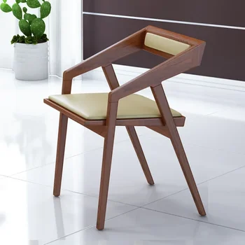 Дизайн Деревянный стул для гостиной Скандинавский макияж Креативный офис Минималистичные стулья для столовой Продвинутая кухонная мебель для взрослых Mueblesa