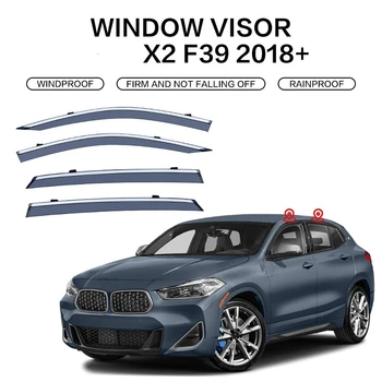 Для BMW X2 F39 2018 2019 2020 2021 2022 Автомобильные аксессуары Пластиковый внешний козырек Вентиляционные шторы Окно Солнце Защита от дождя Дефлектор 4шт