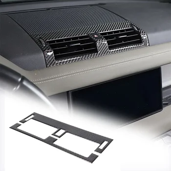  для Land Rover Defender 90 110 2020-2024 Мягкое углеродное волокно Автомобильный центр управления Вентиляционная рамка Декоративные наклейки Автомобильные аксессуары