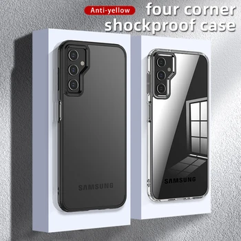 Для Samsung A14 5G Чехол Кристально Чистый Хард Пк Ударопрочная Прозрачная Задняя Крышка Для Galaxy A14 Анти-Отпечатки Пальцев Анти-Царапины