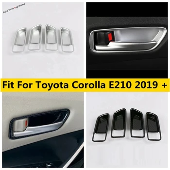 Для Toyota Corolla E210 2019 2020 2021 2022 2023 Гибридный ABS Карбоновый автомобиль Внутренняя дверная ручка Крышки чаши Накладки Наклейки Аксессуары