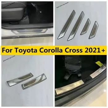 Задний бампер багажника Защита порога Накладка на крышку порога двери подходит для Toyota Corolla Cross 2021 - 2023 Аксессуары для украшения