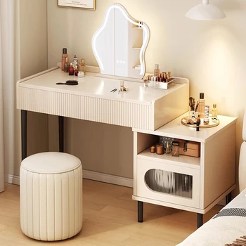 Зеркало Туалетный столик Хранение макияжа Мобильный белый туалетный столик Спальня Современная прическа De Chambre Мебель для салона