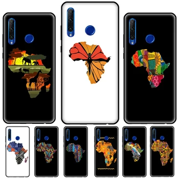 Карта Африки Африканские ткани Чехол для телефона Honor Magic 5 4 Lite 50 70 90 8X 9X 10 Lite X6 X7 X8 X9 X8a X9a Задняя крышка