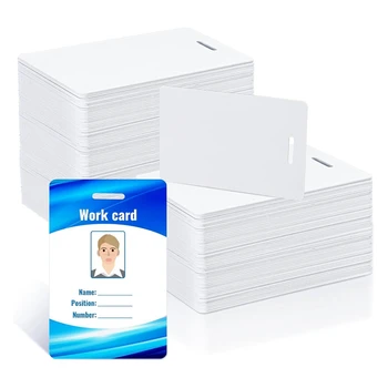  Карты с перфоратором, Стандарт CR80 30Mil Печатный пластиковый значок удостоверения личности с фотографией Вертикальные визитные карточки