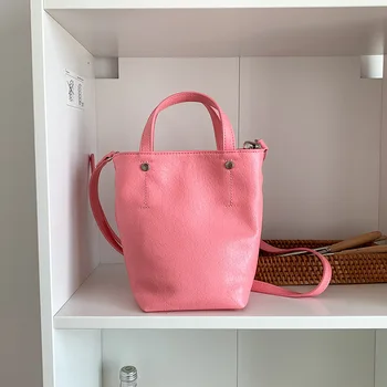 Корейская мода y2k Маленькие сумки Кошельки Женские розовые сумки через плечо Мягкие кожаные серебряные женские сумки