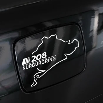  Крышка топливного бака автомобиля Светоотражающие наклейки Водонепроницаемые виниловые наклейки из ПВХ для Peugeot 208 Racing Нюрбургринг Аксессуары для автостайлинга