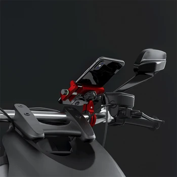 Многофункциональная подставка для телефона с вращением на 360 градусов Компактный держатель для мобильного телефона Мотоцикл M6 серебристый