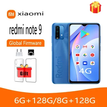 Мобильный телефон Оригинальный смартфон Xiaomi Redmi Note 9 4G / Redmi 9T, глобальная версия ПЗУ Мобильный телефон Helio G85 Octa Core 6000 мАч
