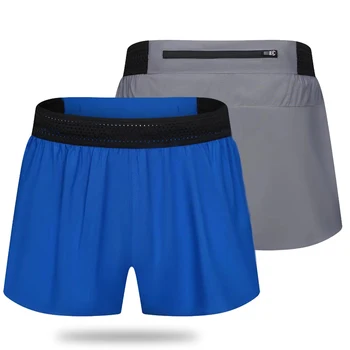 Мужские спортивные шорты для бега с задним карманом Марафон Свободные короткие брюки Быстросохнущие шорты для тренажерного зала с защитой от воздействия