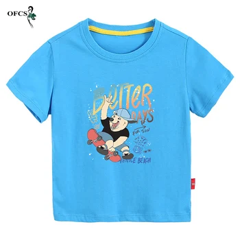  Мультяшный принт Детская футболка для девочек Тонкая толстовка Футболки Рубашки Новое Поступление Летние детские наряды Хлопок Топы с короткими рукавами