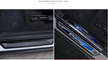 нержавеющая сталь 8 автомобильных дверных порогов отделка отделка защитная пластина 2 задняя защитная пластина багажника для BMW X1 F48 2511