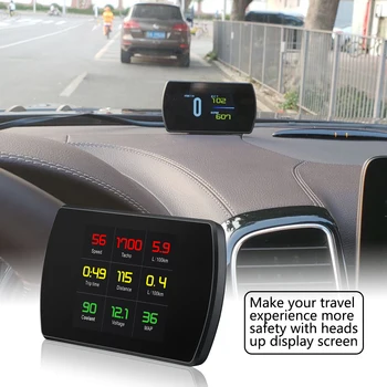Новейший P12 HUD Head Up Display GPS Универсальный спутниковый измеритель скорости Автомобильный компьютер HD Автомобильный дисплей